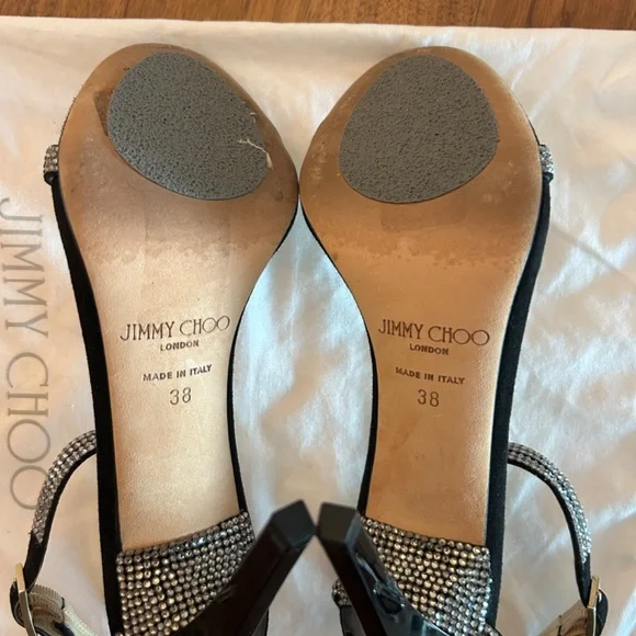 Jimmy Choo Daisy 100Rhinestone Sandals - Size 38 - Worn Once at the Oscars